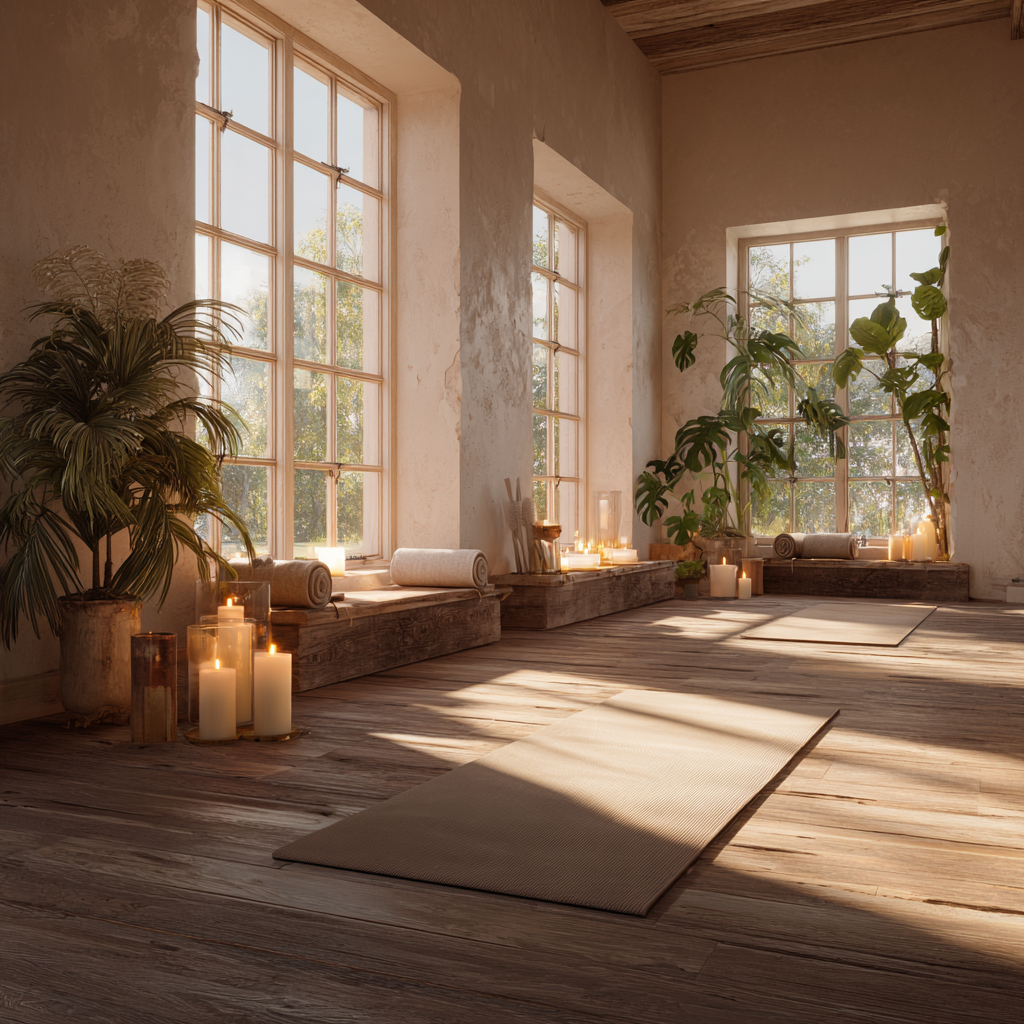 Спокійна атмосфера йога студії